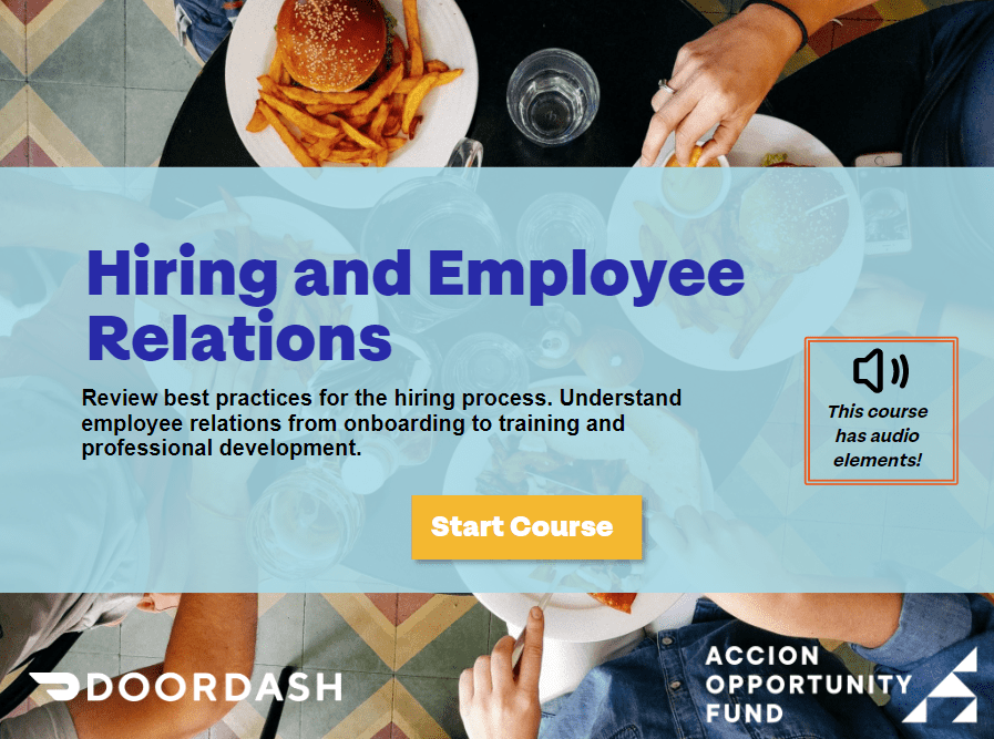 Hiring and Employee Relations - Accion Opportunity Fund