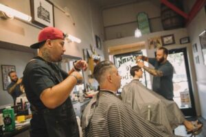 Barber in barber shop