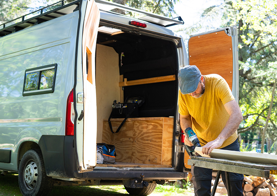Small Business Owner working with his equipment